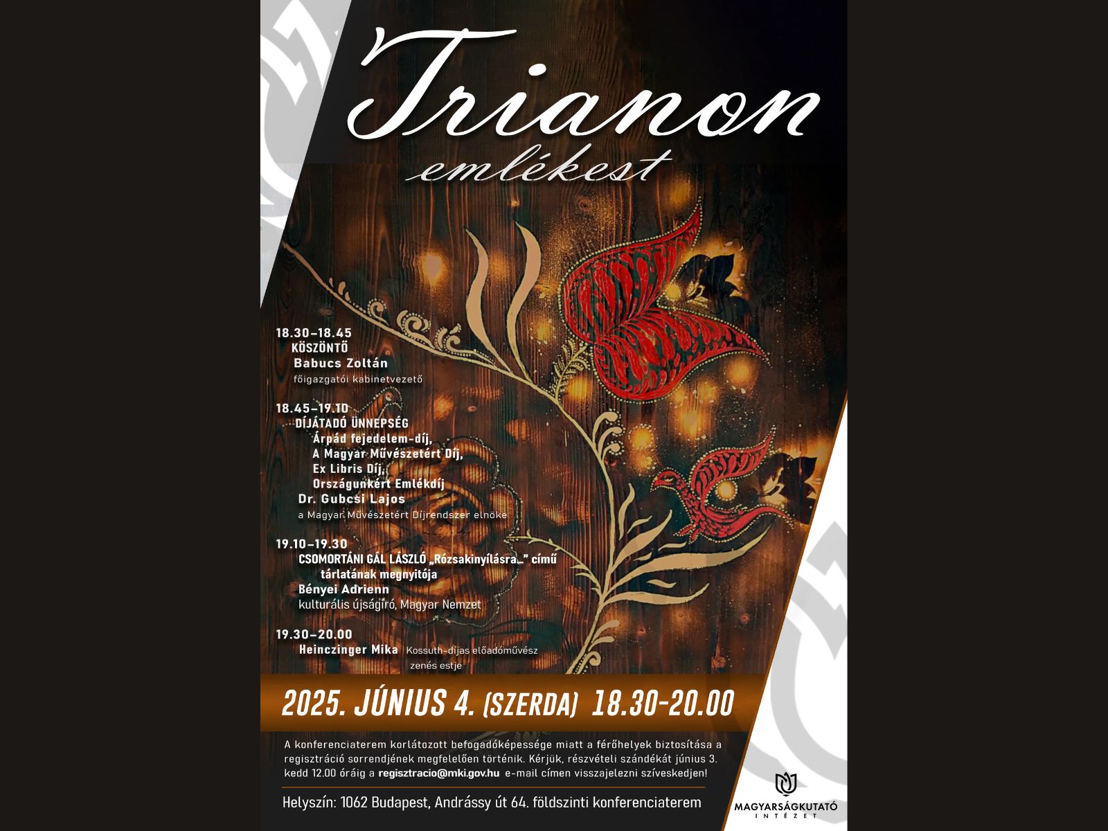Trianon élő emlékezete plakát